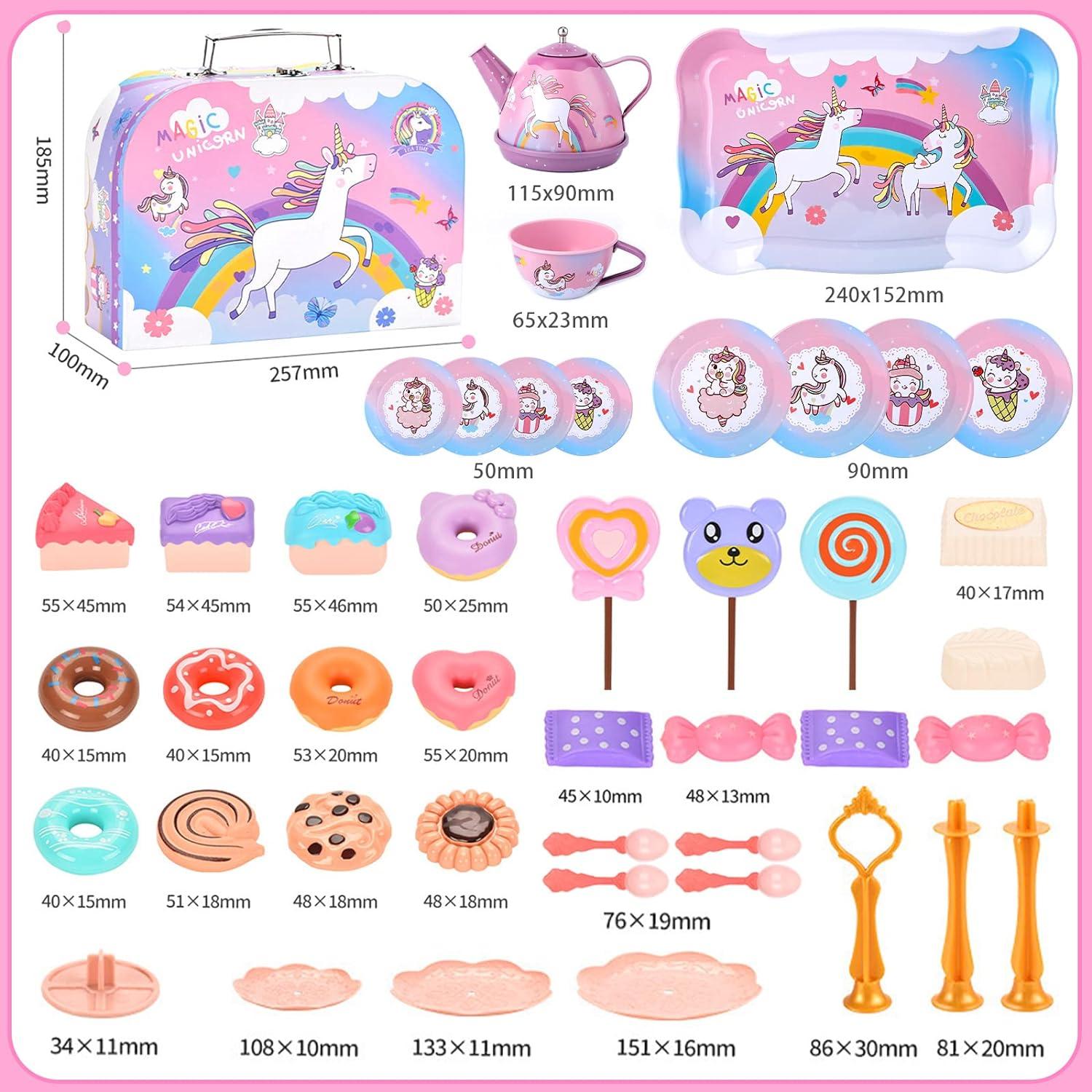 Jeu Imitation Cuisine Service à Thé Jouet Enfants LUFEIS - 36 Pièces Avec Valise - Dînette Fille Garçon 3 Ans Et Plus - Cadeau Cadeau Anniversaire Enfant